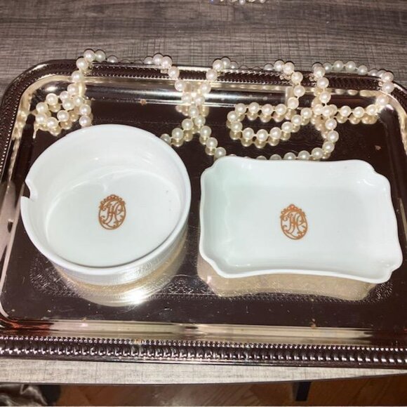 VTG MCM 5 Star Hotel Plaza Athenee Paris France Ashtray AND Tip/Trinket Tray - Picture 1 of 7